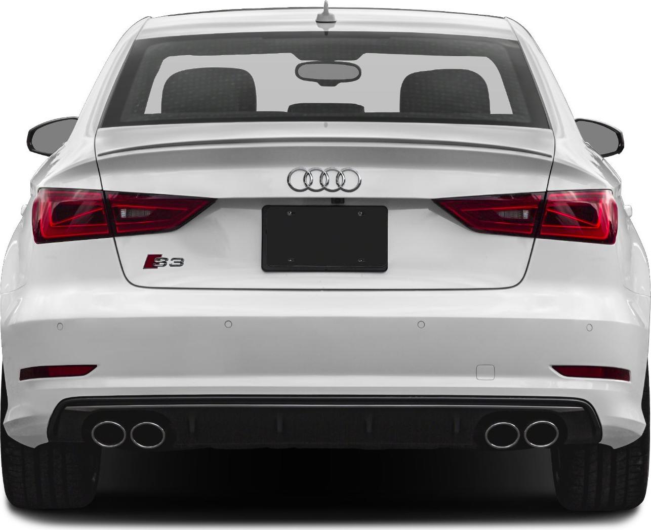 Rear view with quad exhausts and distinctive taillights