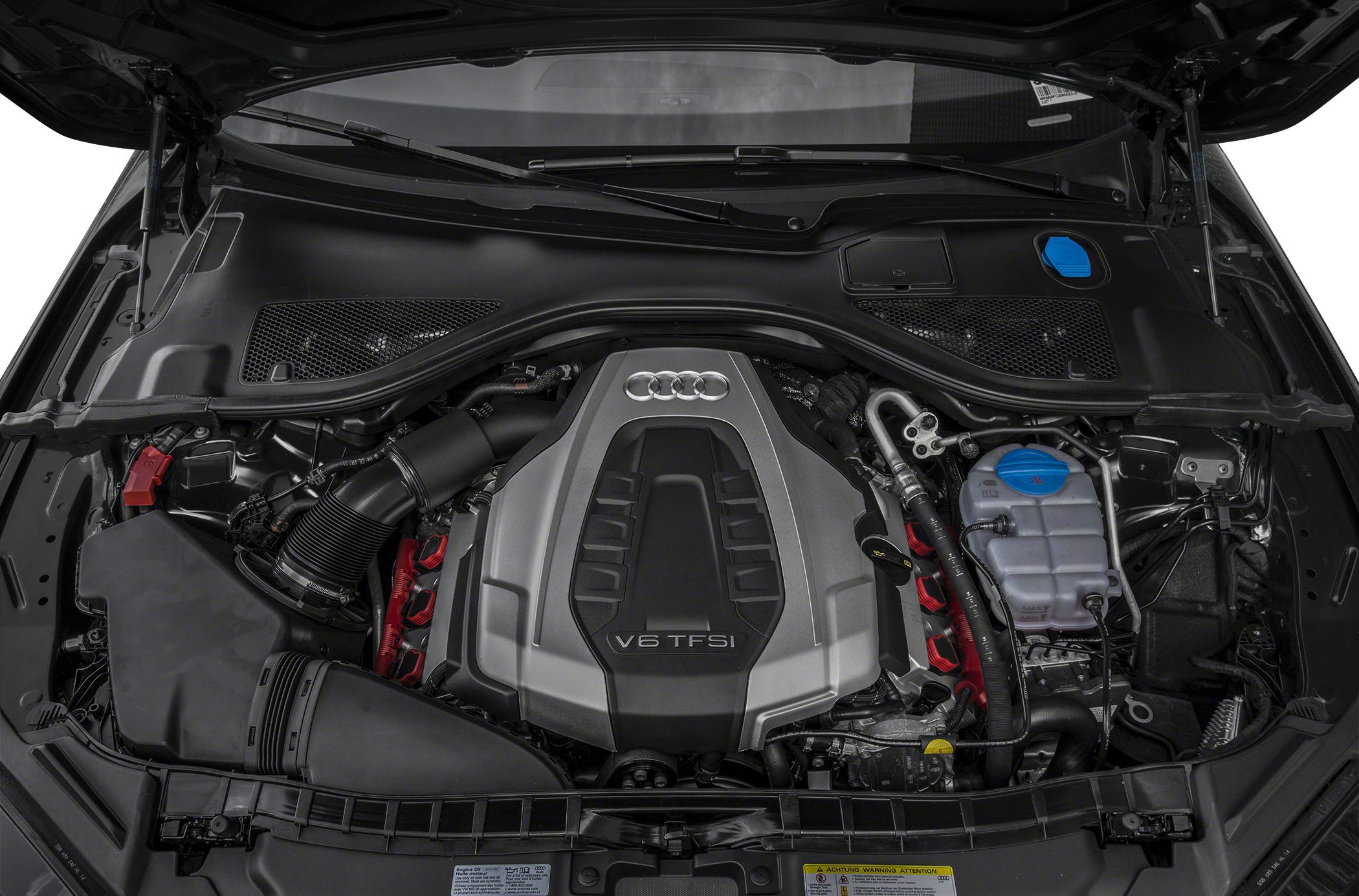 V6 TFSI engine in modern luxury car engine bay