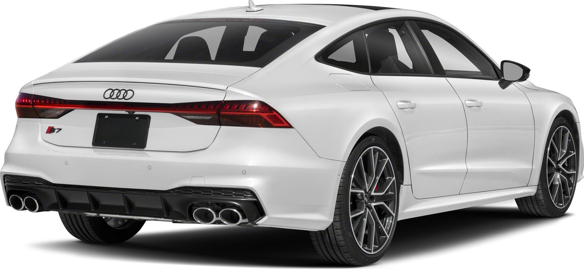 Rear view showcasing quad exhausts, LED taillights, and alloy wheels