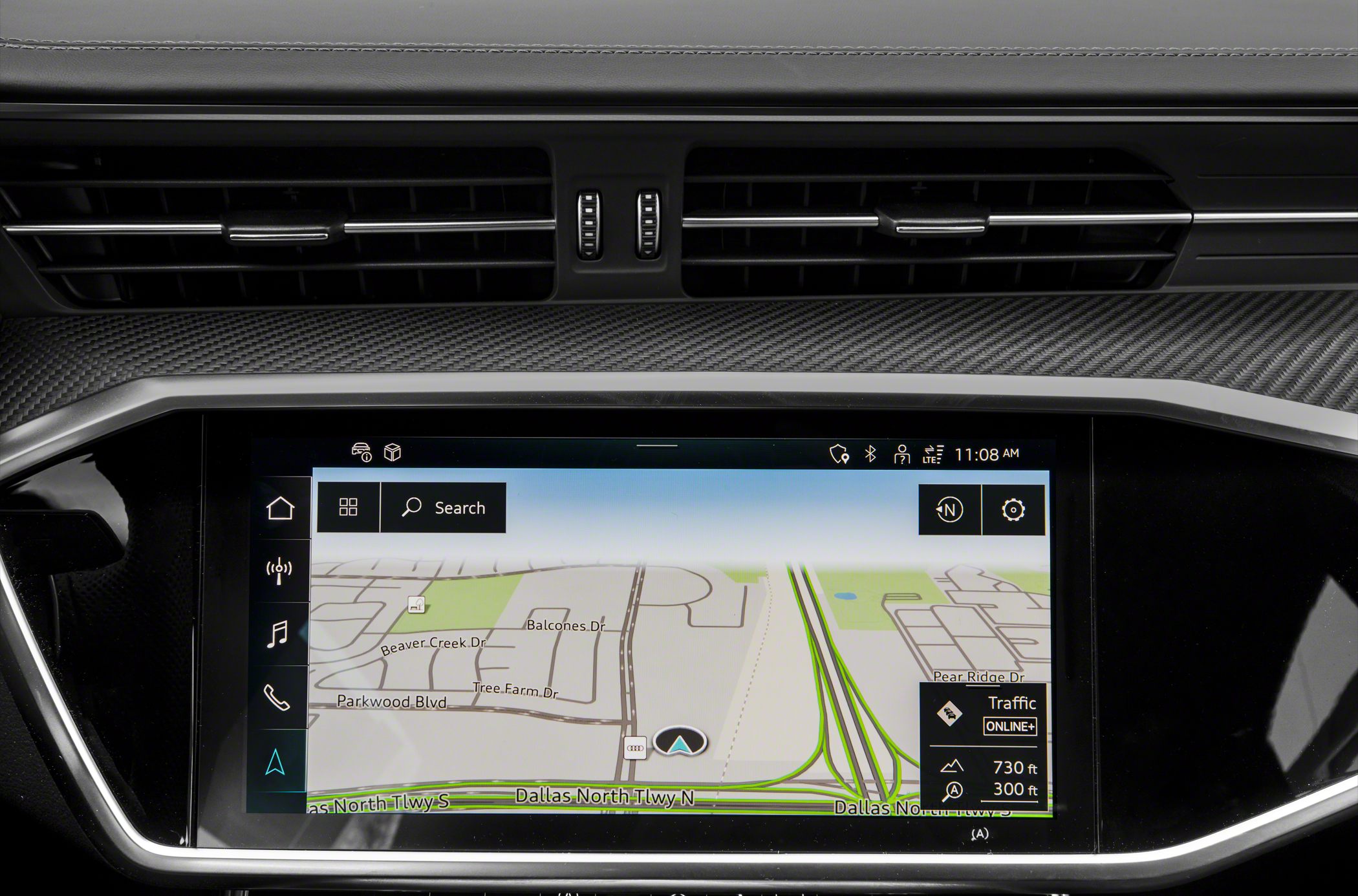 Advanced touchscreen navigation system with traffic updates and digital map display