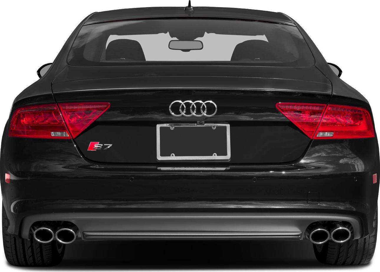 Rear view with quad exhaust and sleek taillights