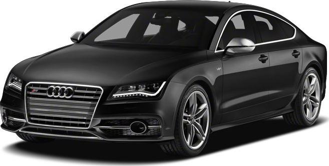 Black luxury sedan with LED headlights and sporty alloy wheels