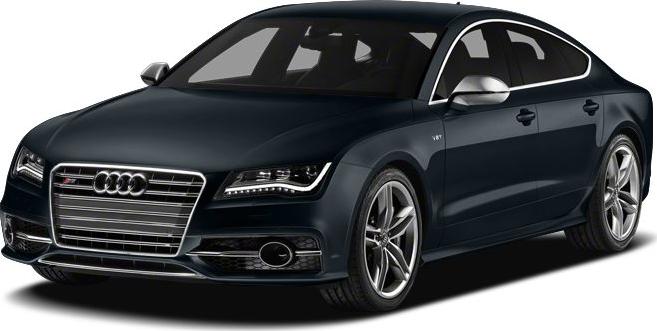 Front view of luxury sedan with LED headlights and prominent grille
