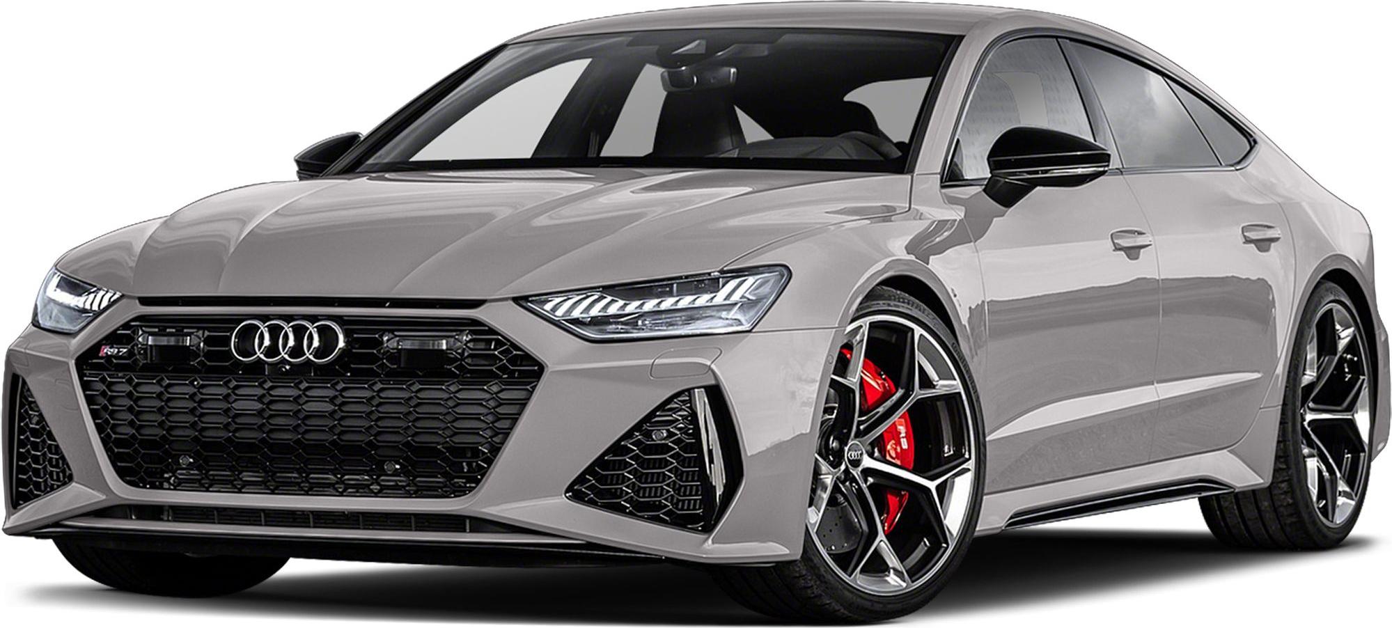 Aggressive honeycomb grille, LED headlights, and large alloy wheels with red brake calipers