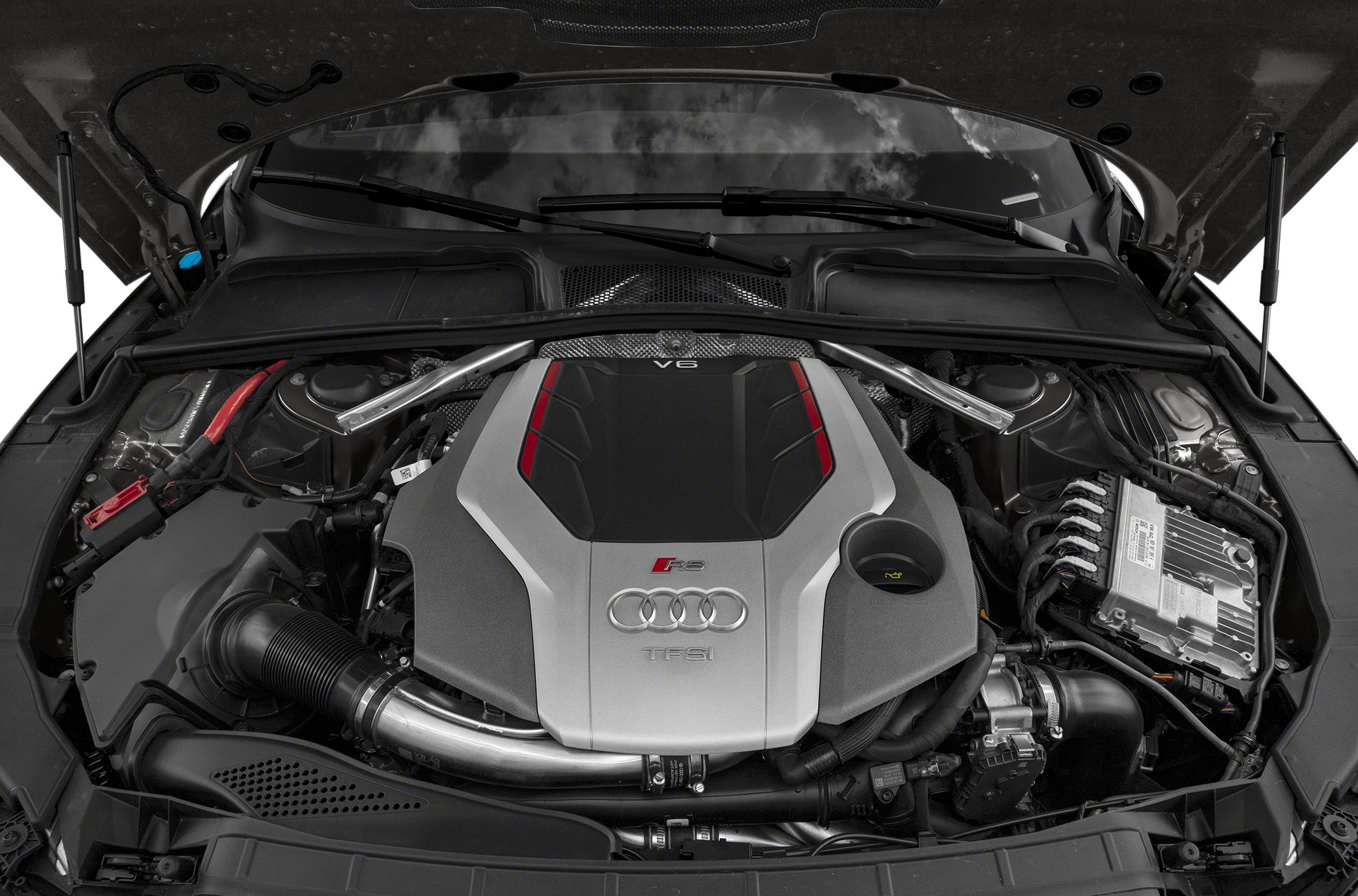 V6 TFSI engine bay with performance enhancements
