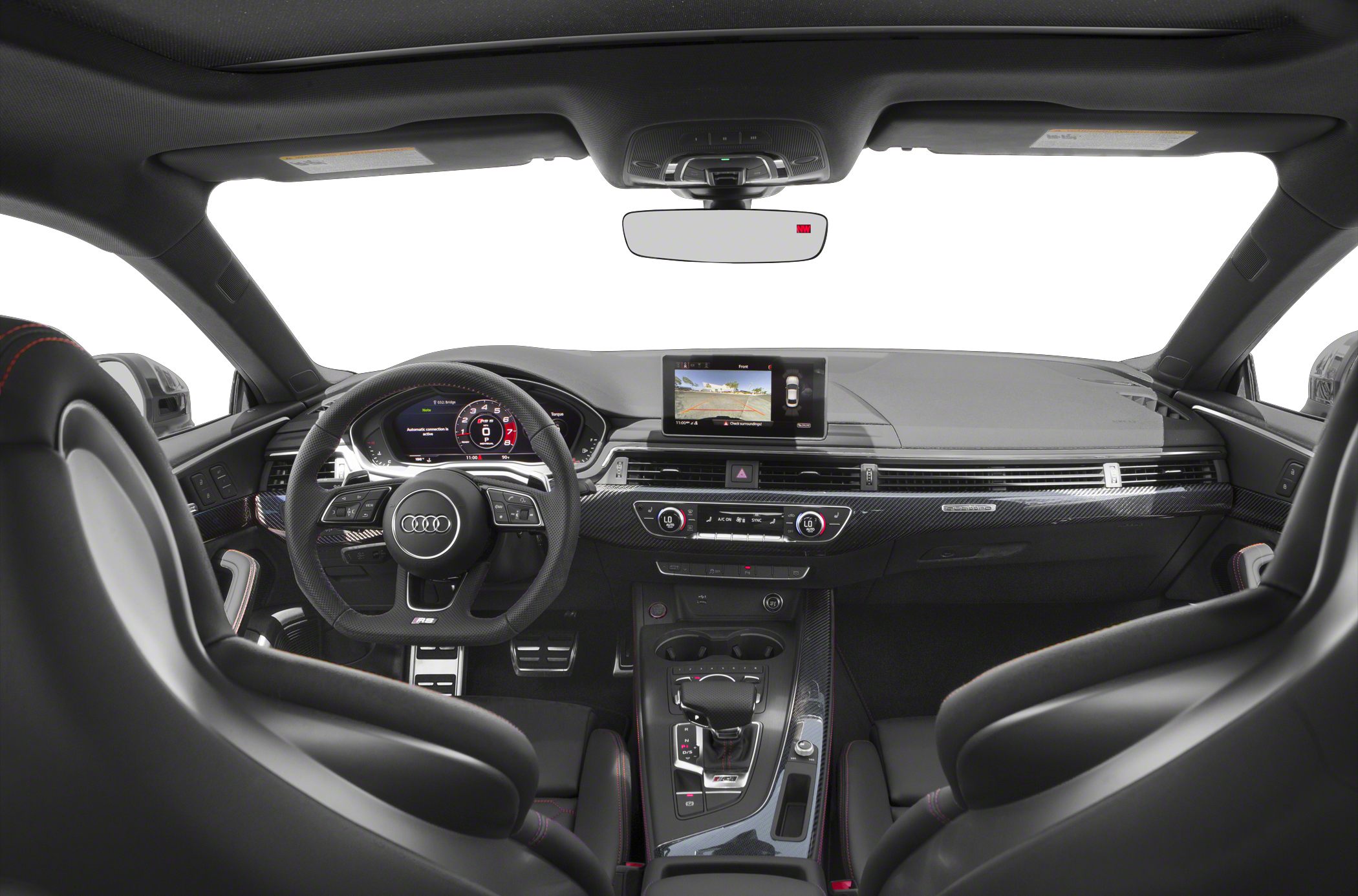 Digital instrument cluster and dashboard with center console controls