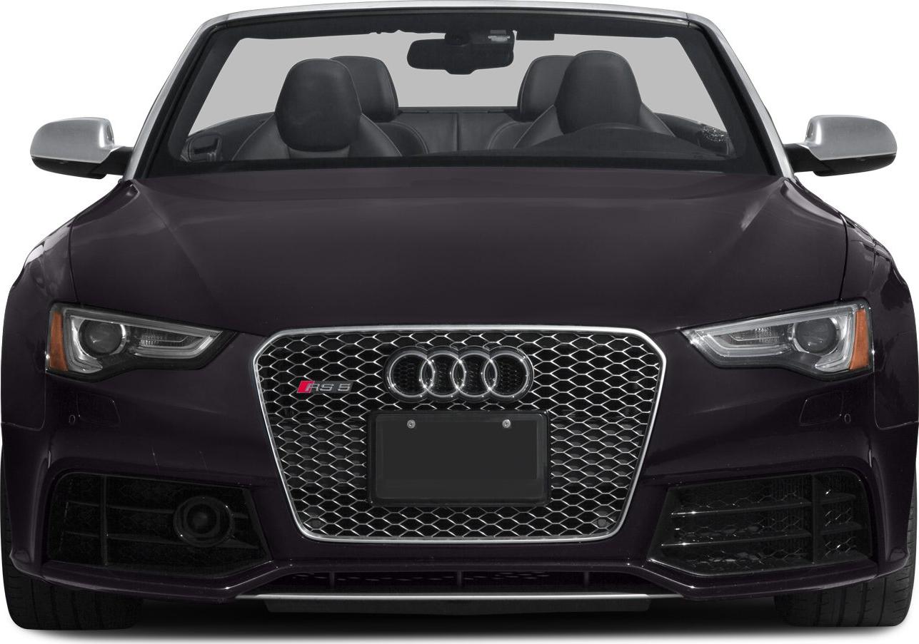 Distinctive honeycomb grille and sleek LED headlights of a convertible