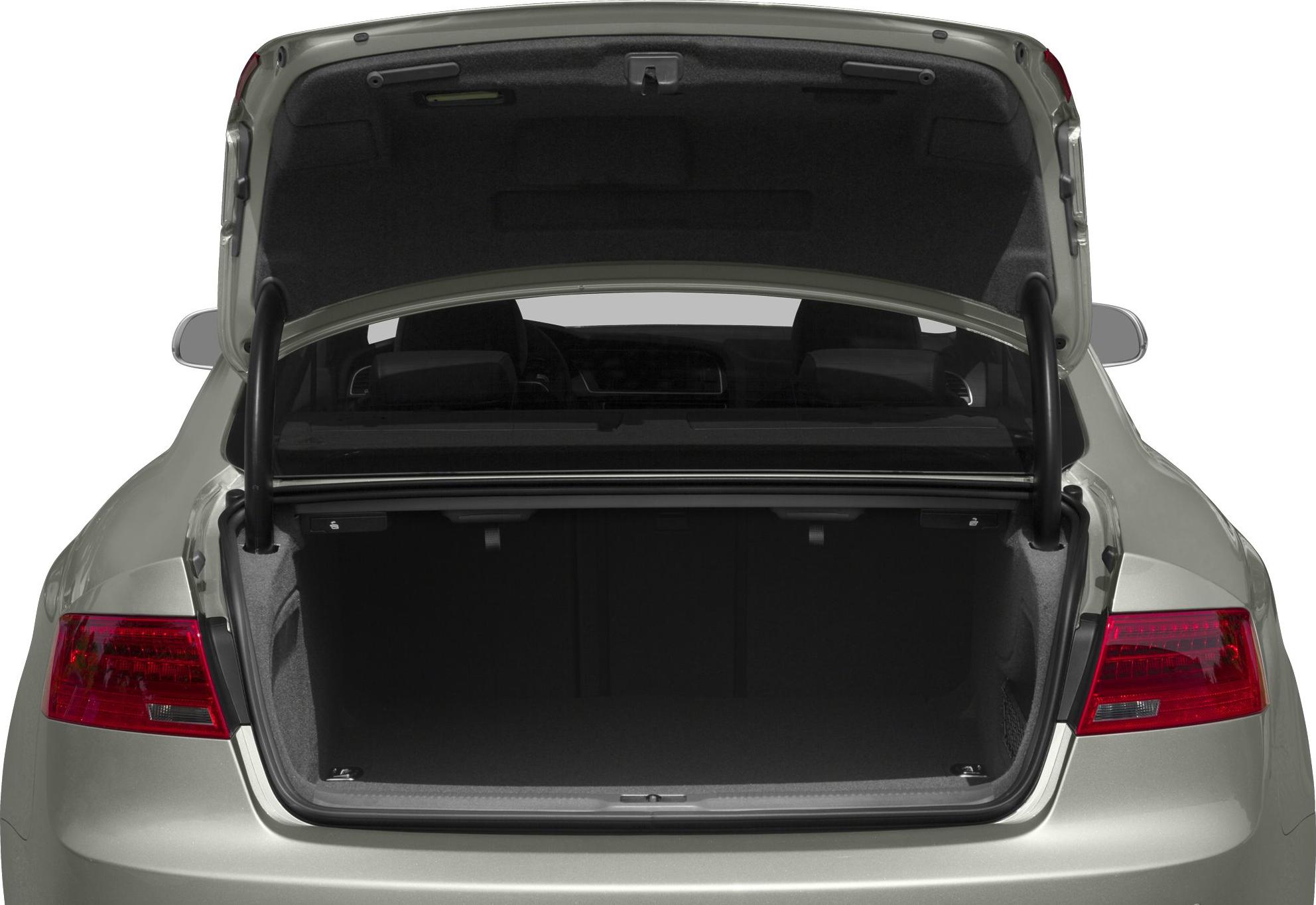 Open trunk space with visible interior and rear seats