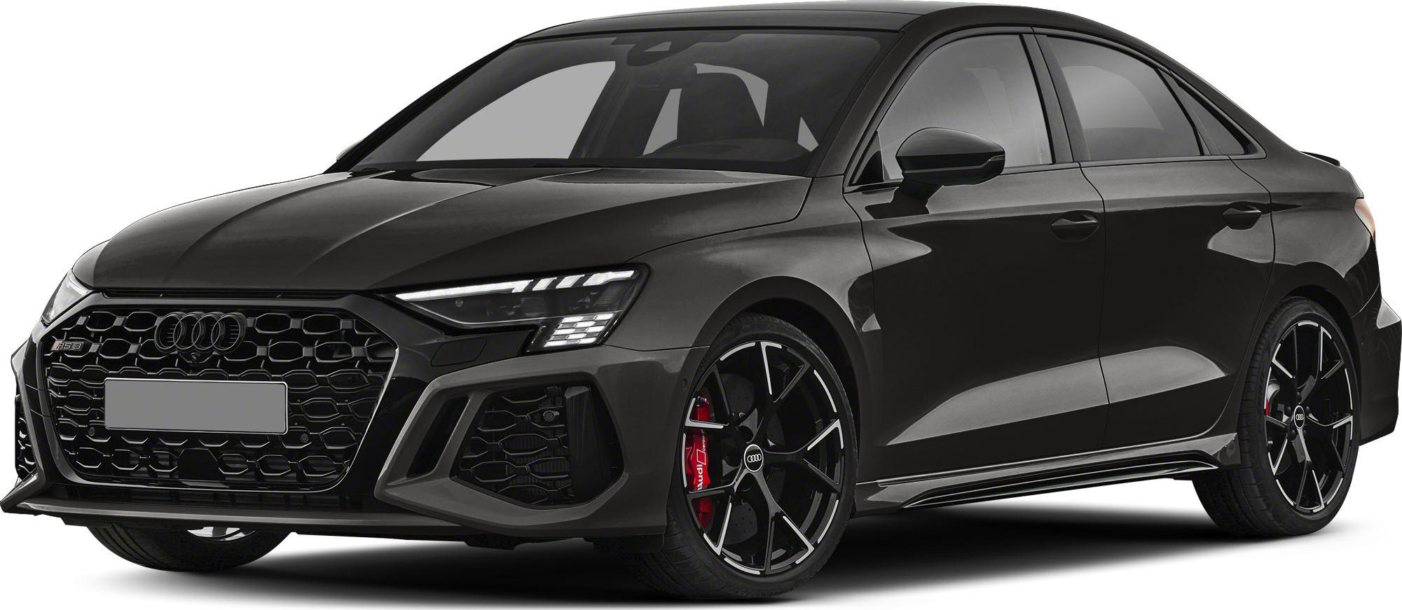 Aggressive front with honeycomb grille and LED headlights, sporty wheels with red calipers
