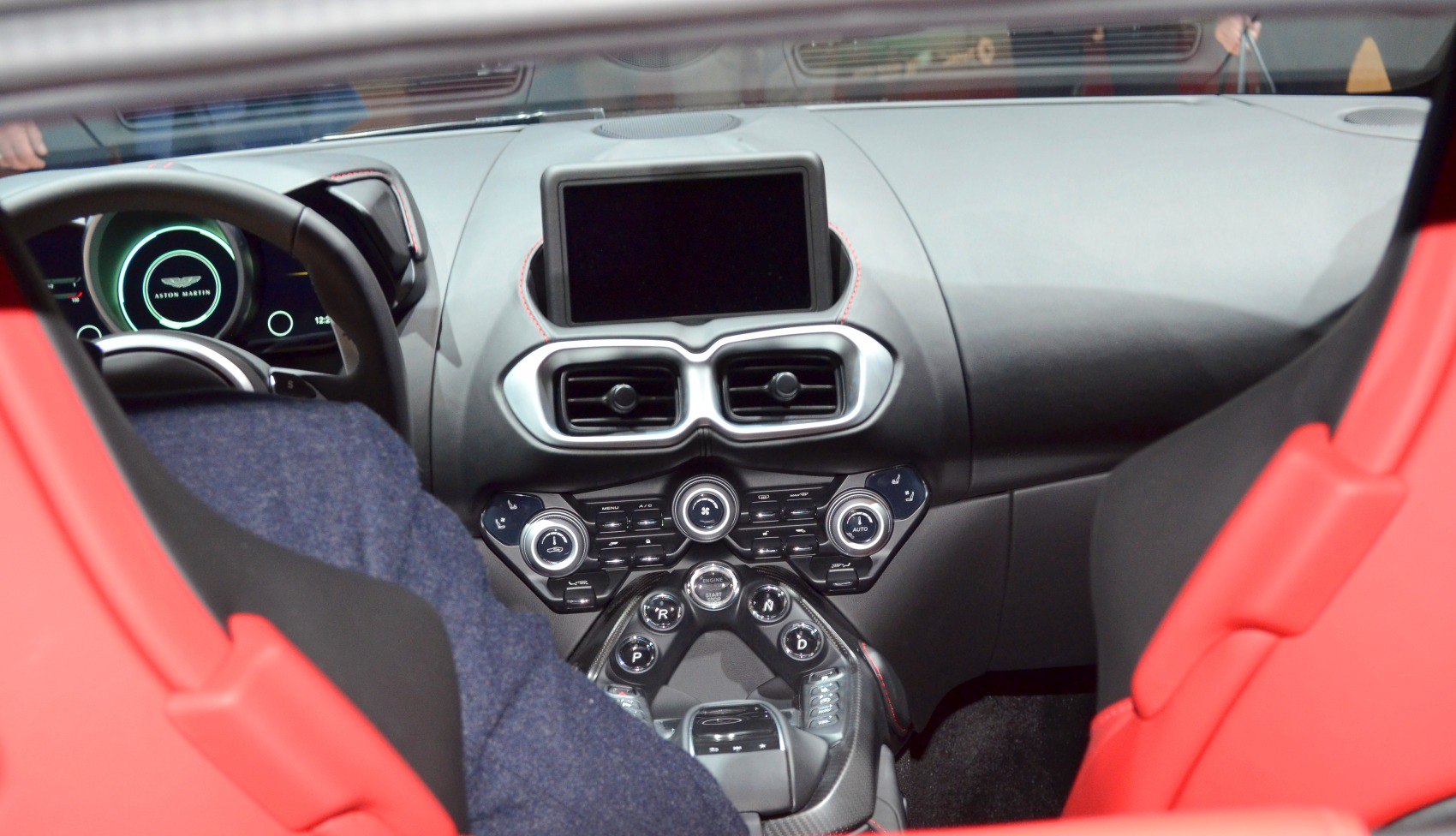 Dashboard and center console with digital display and gear selector