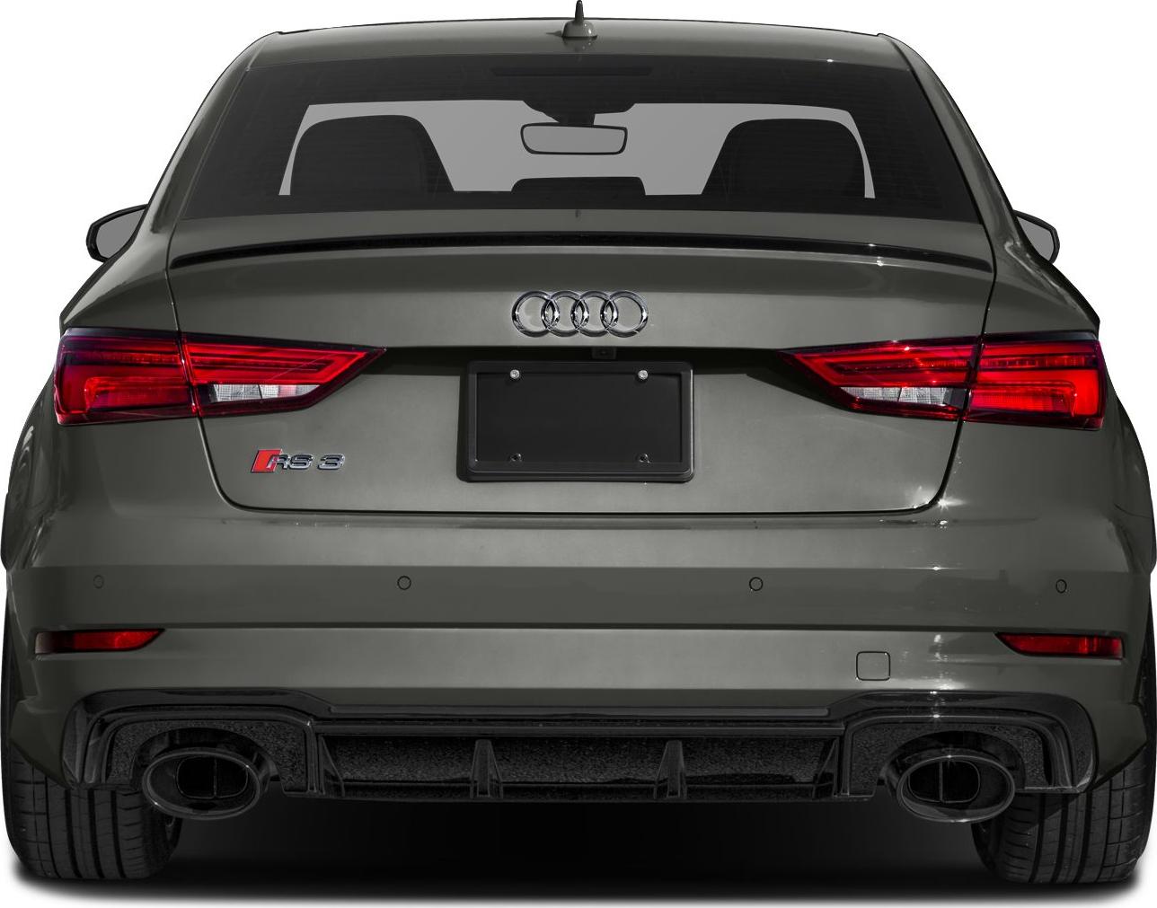 Rear view with sport tail lights and quad exhaust tips