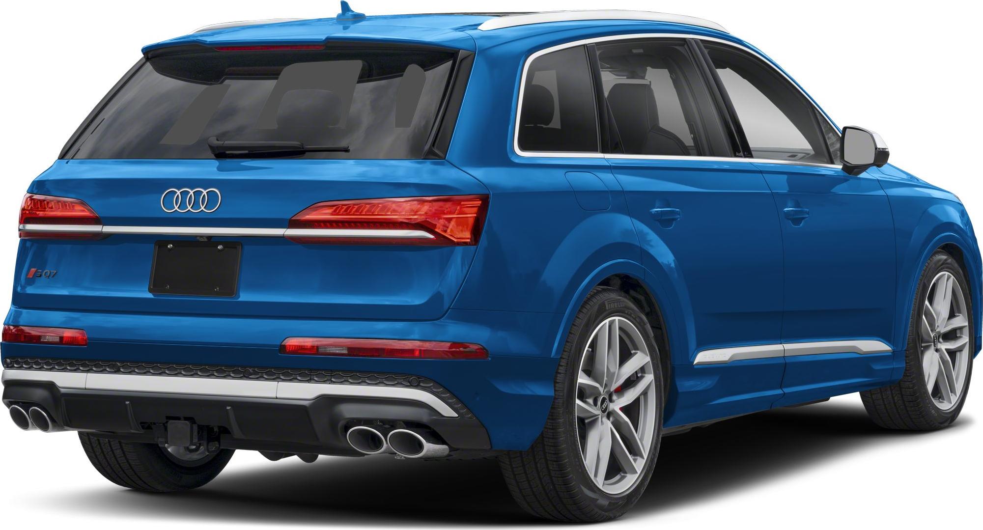 Rear and side view showing quad exhaust and modern alloy wheels