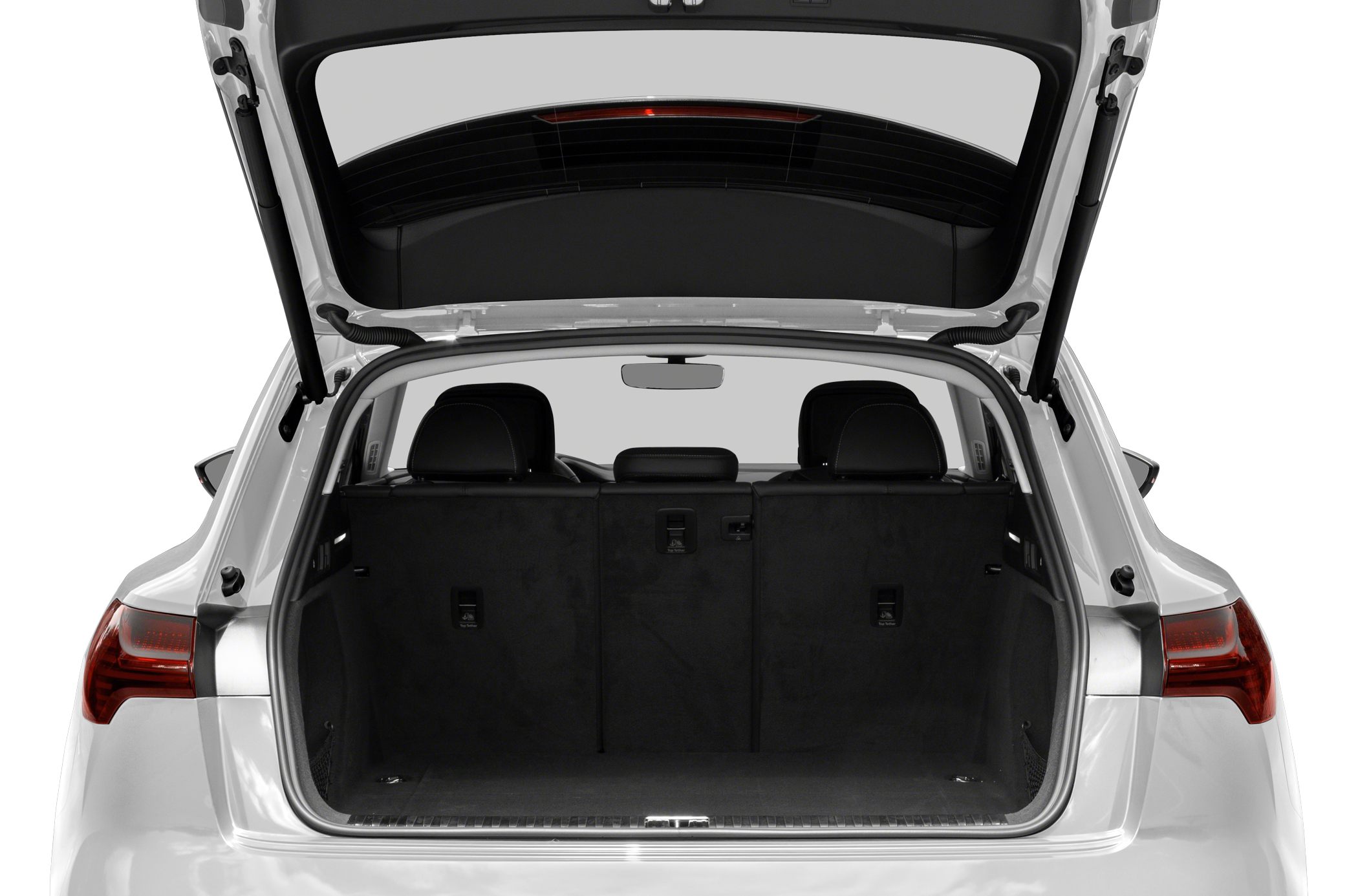 Open trunk with visible rear seatbacks and spacious cargo area