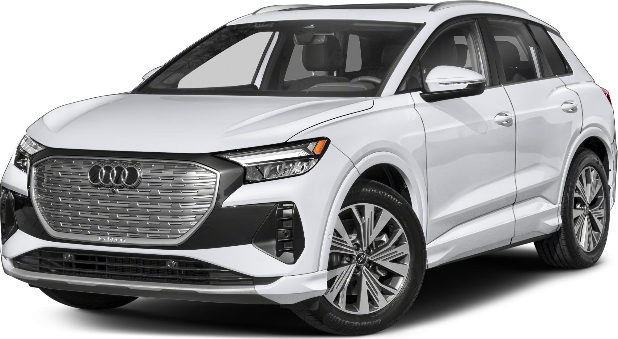 Front and side view of electric SUV with LED headlights and alloy wheels