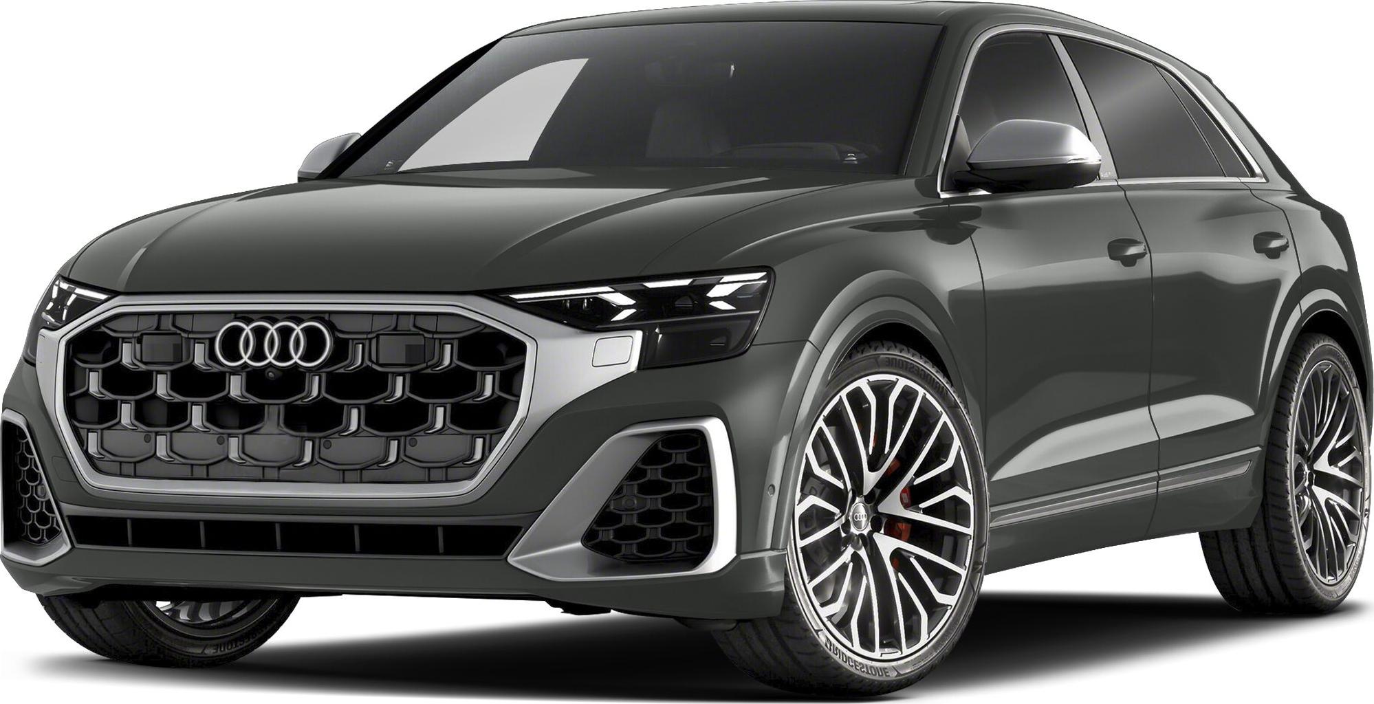 SUV front-angle with honeycomb grille and multi-spoke alloy wheels