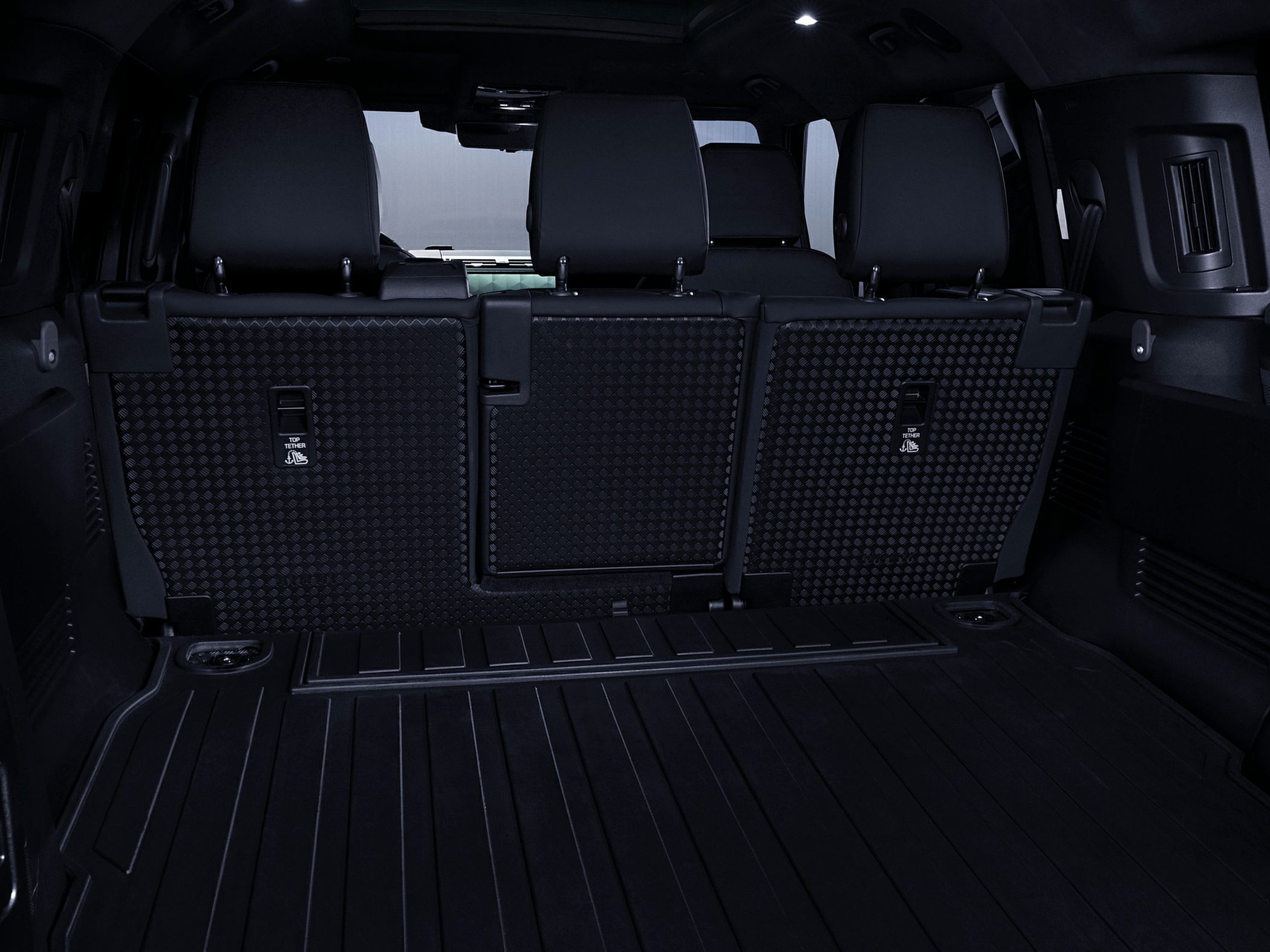 Spacious rear seats and cargo area with folding seats and robust flooring mat