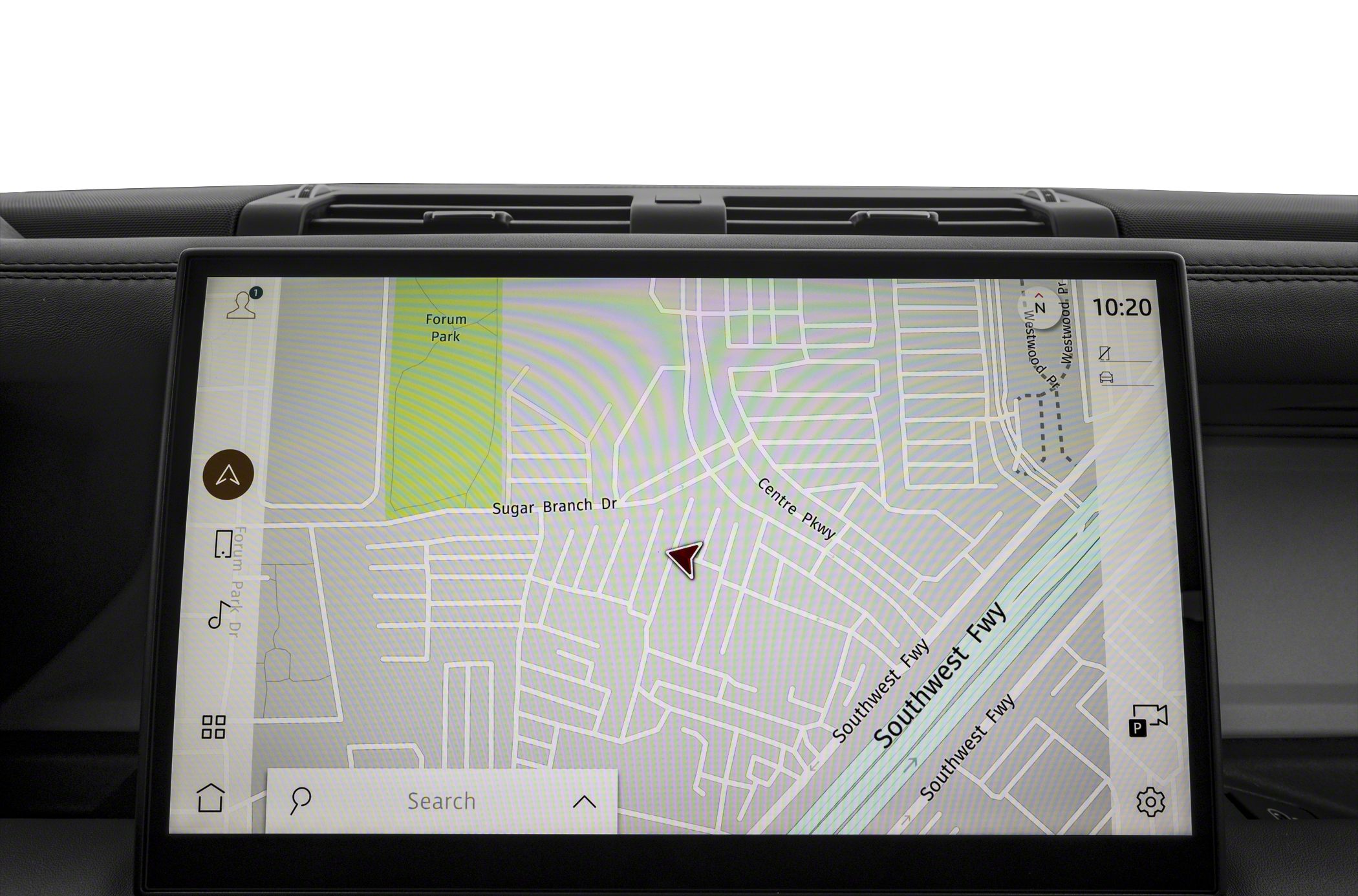 High-resolution navigation screen with detailed map and route guidance