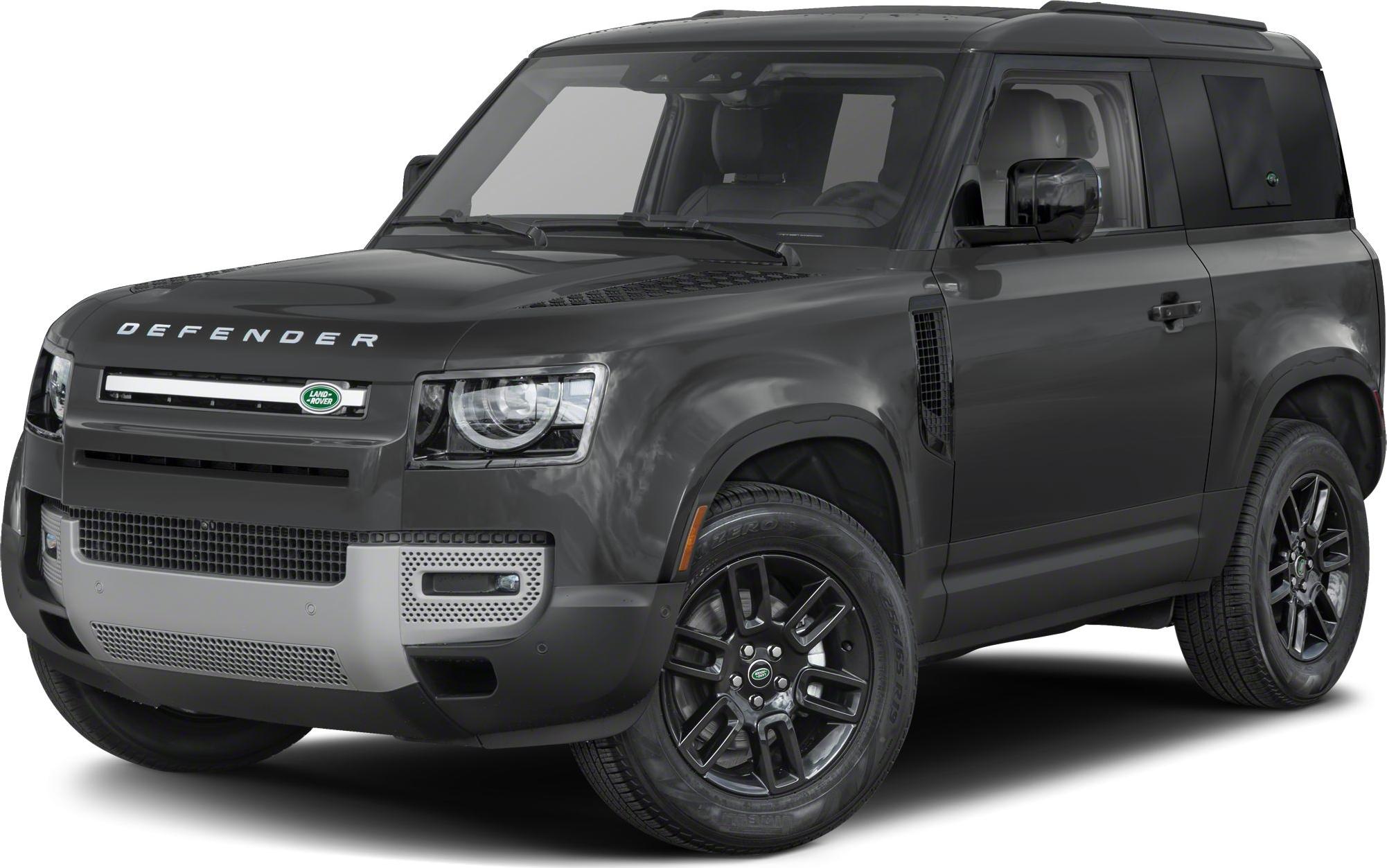 Front view of modern SUV with distinctive headlights and grille