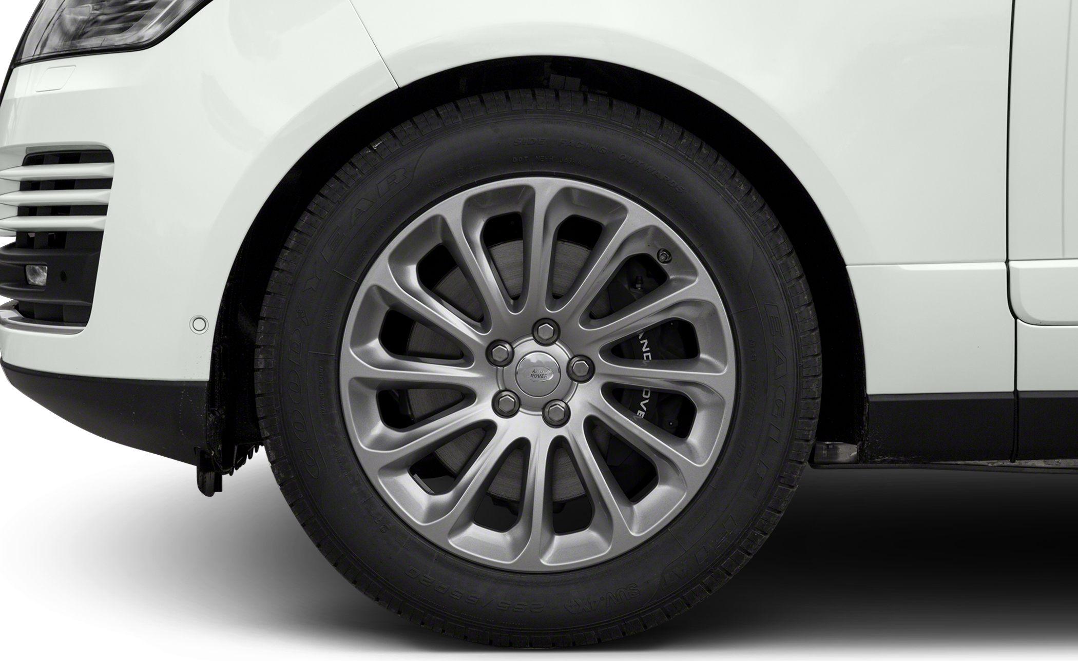 Alloy wheel and branded brake caliper close-up