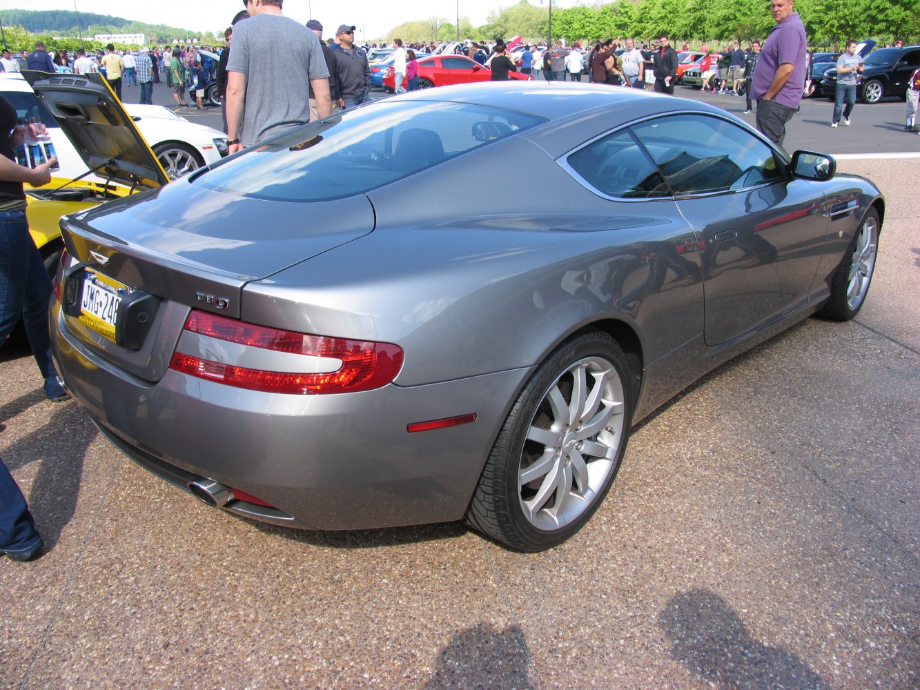 Rear view of a coupe with modern taillights and multi-spoke alloy wheels