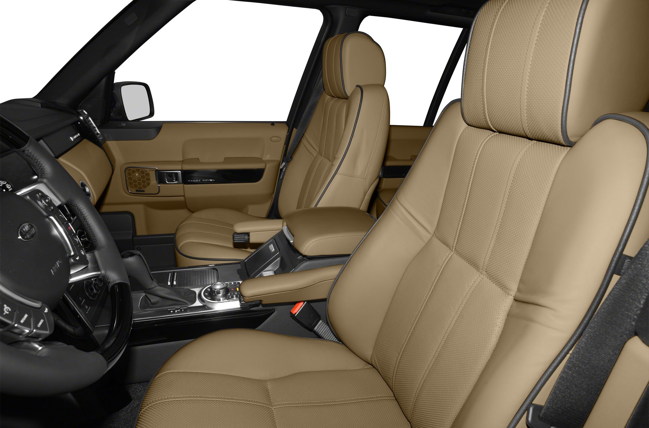 Beige leather seats and advanced center console controls