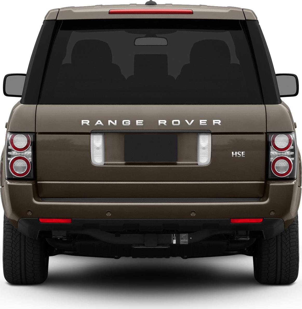 Rear view with distinctive taillights and large rear window