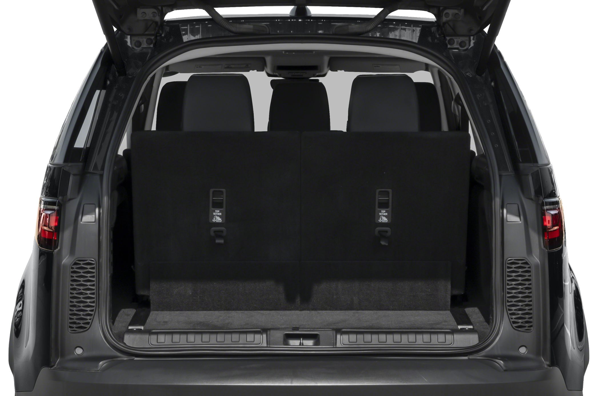 Rear cargo area with top tether seats and spacious trunk space