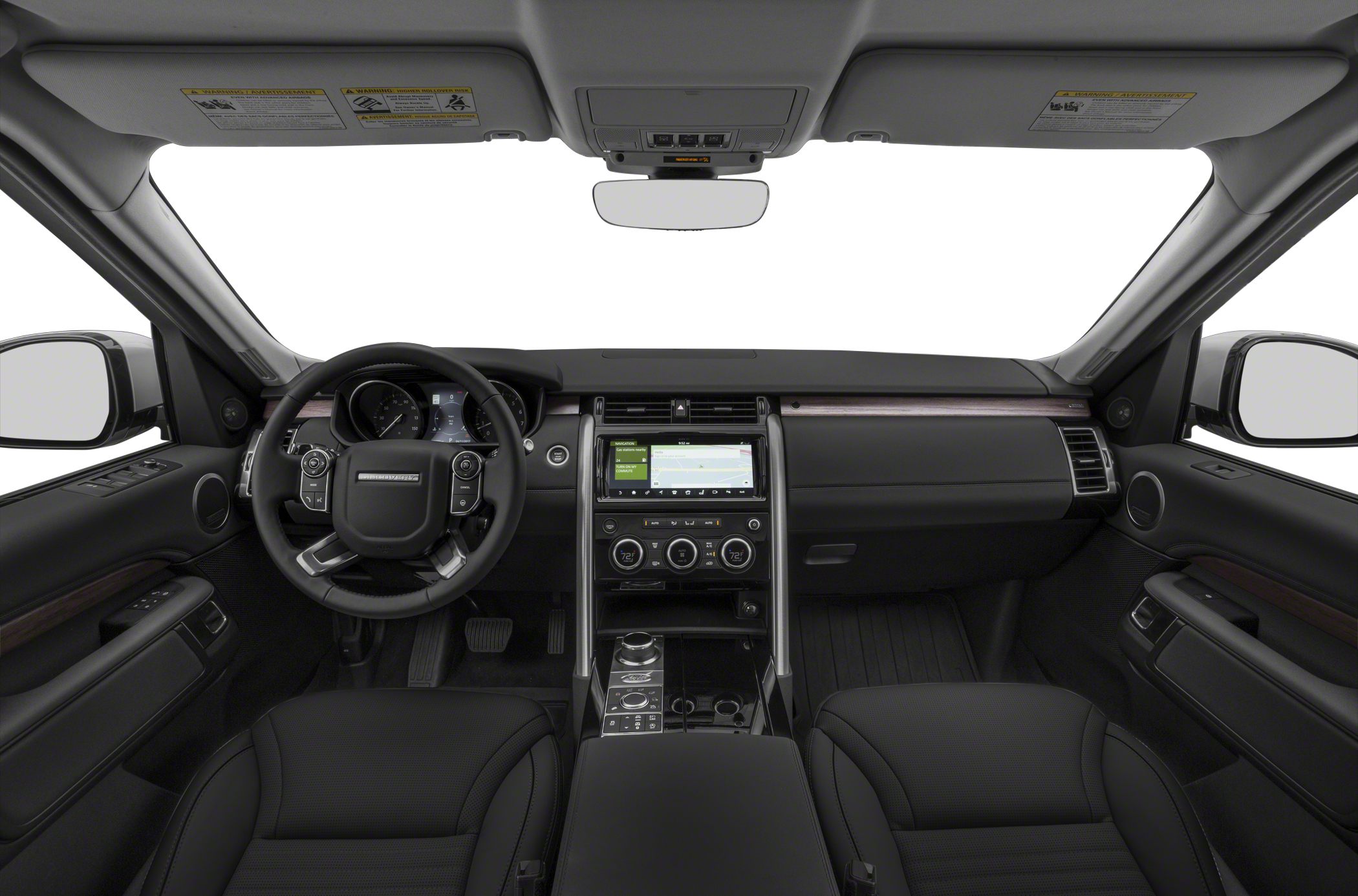 Modern SUV interior with dashboard and multifunction steering wheel