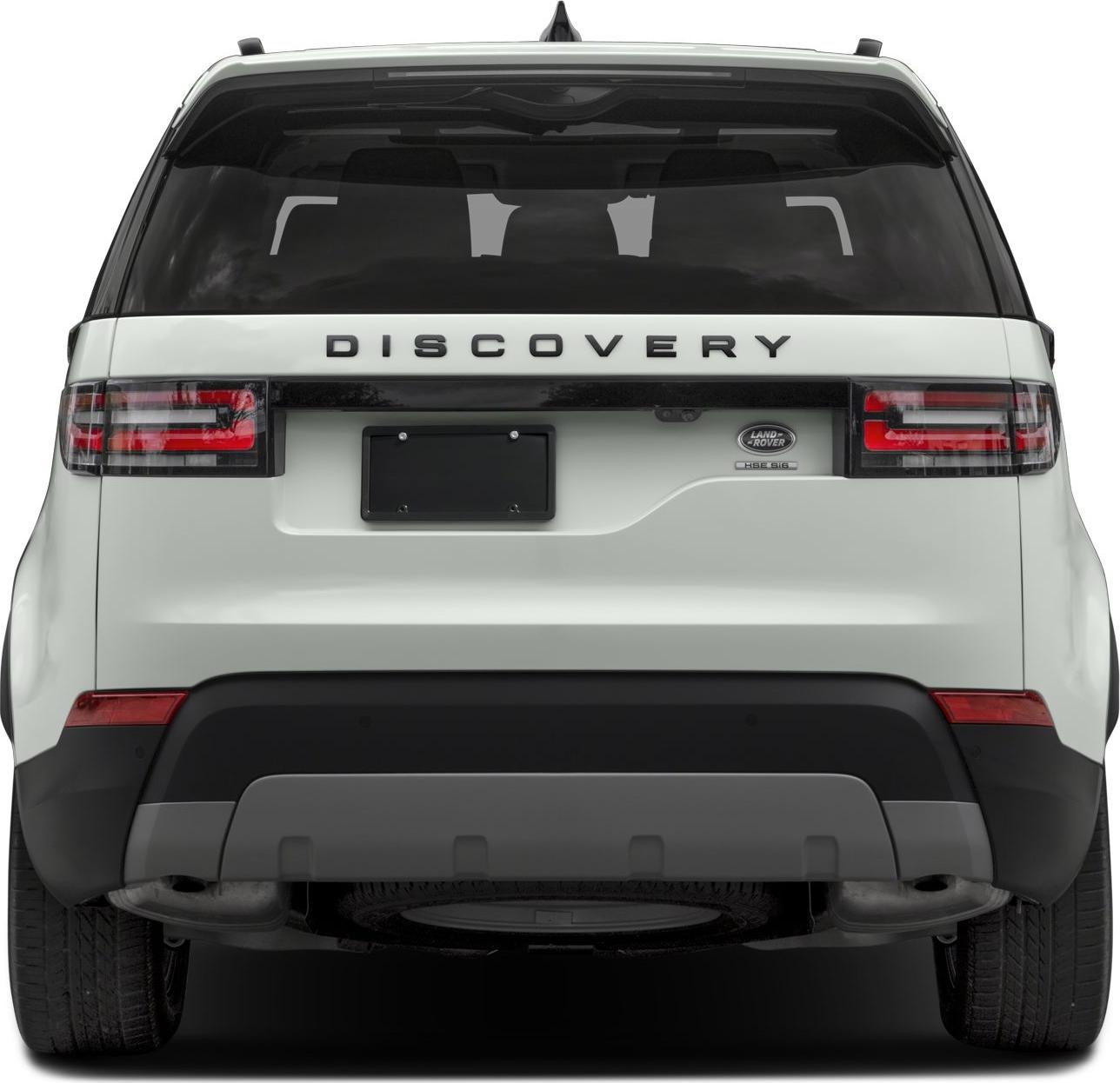 Rear view with modern tail lights and license plate holder