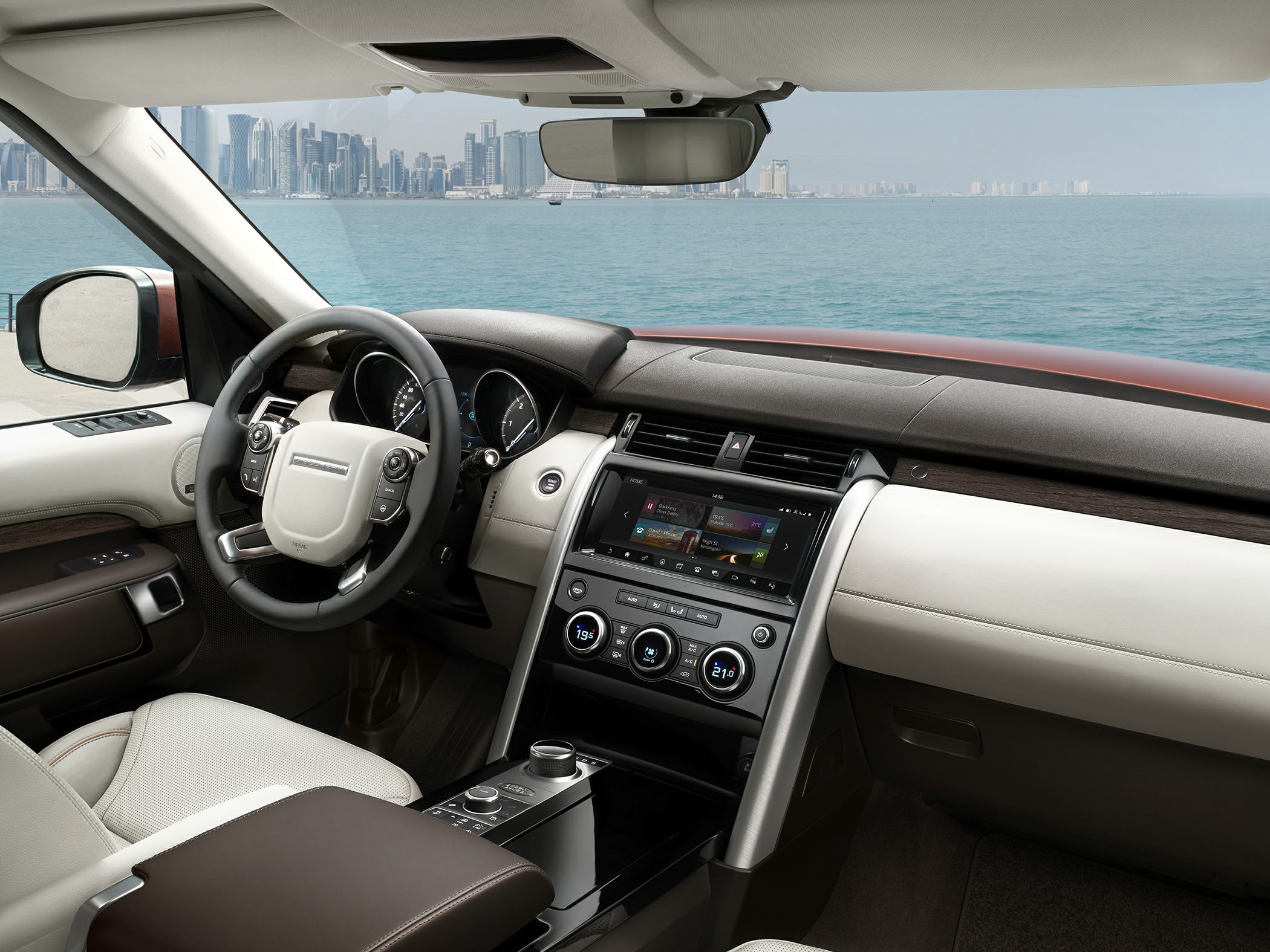 Advanced dashboard with touchscreen and multi-function steering wheel controls
