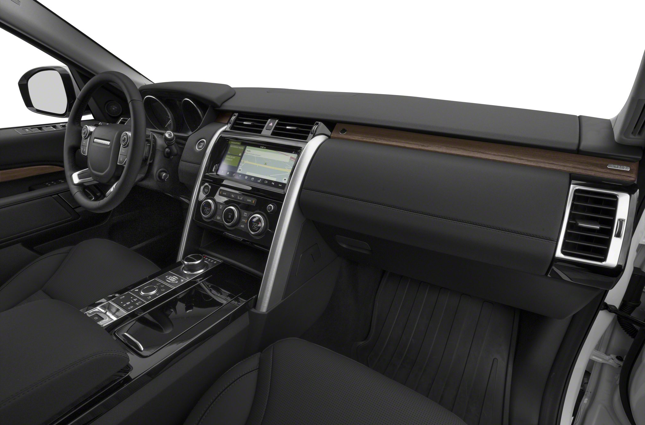 Interior dashboard with touchscreen, climate controls, and elegant center console