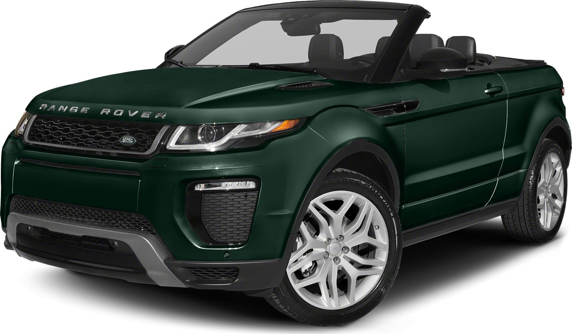 Convertible SUV front side view with alloy wheels and open roof