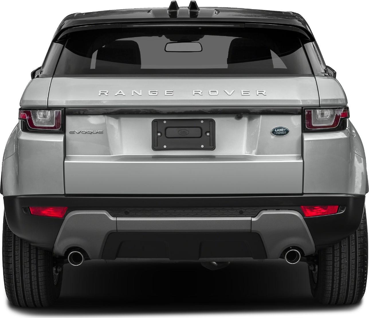 Rear view with dual exhausts and taillights of an SUV