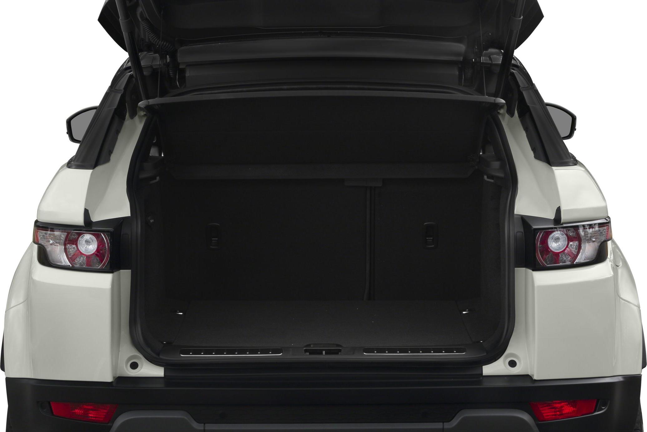 Rear open trunk and distinctive taillights of a compact luxury SUV