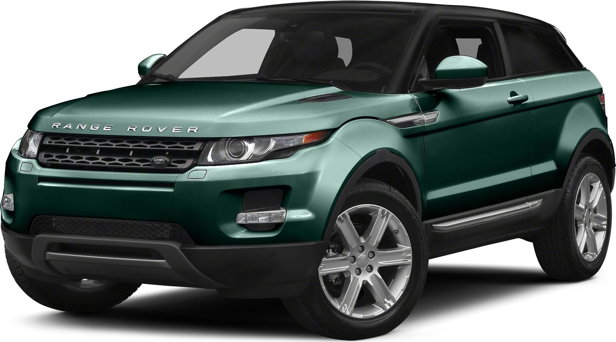 Front and side view of a two-door compact SUV in green.