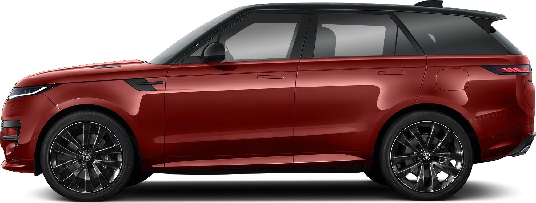Side profile of SUV with black roof and large alloy wheels