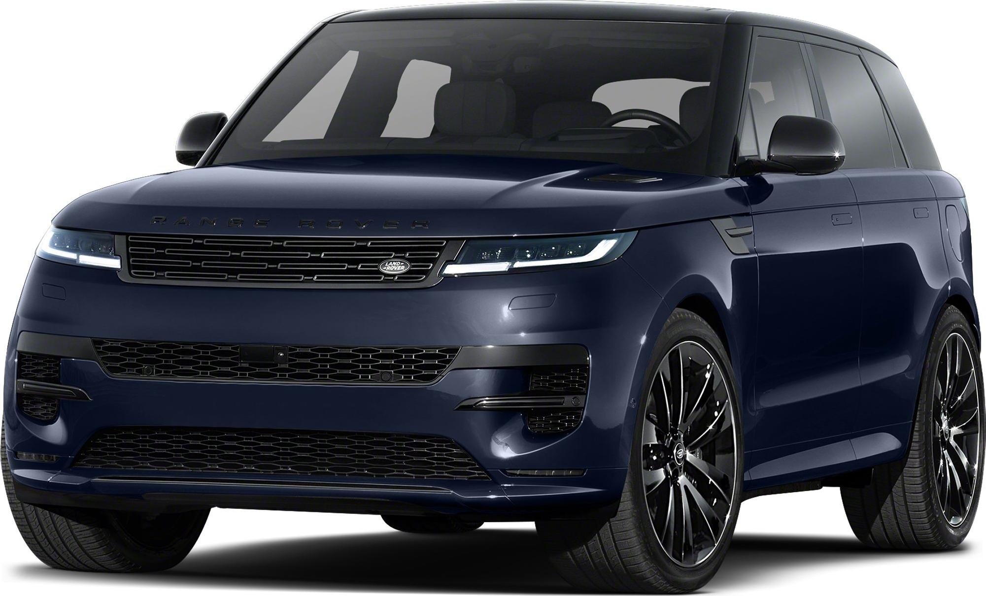 Front view of modern SUV with sleek LED headlights and distinctive grille