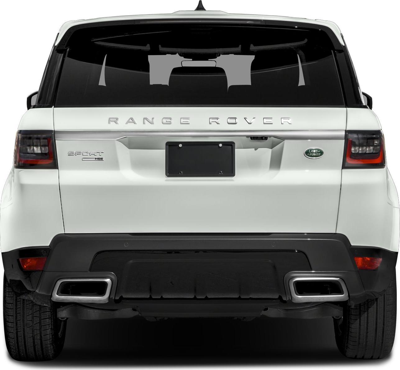 Rear view with dual rectangular exhausts and Range Rover badging