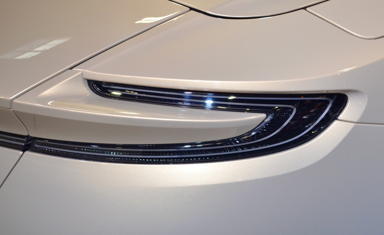 Close-up of sleek, modern rear tail light with unique LED design