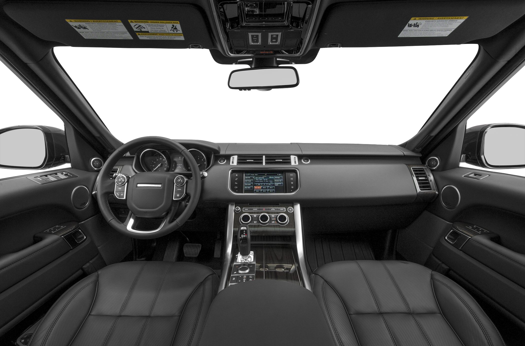Dashboard and multifunction steering wheel with leather seats