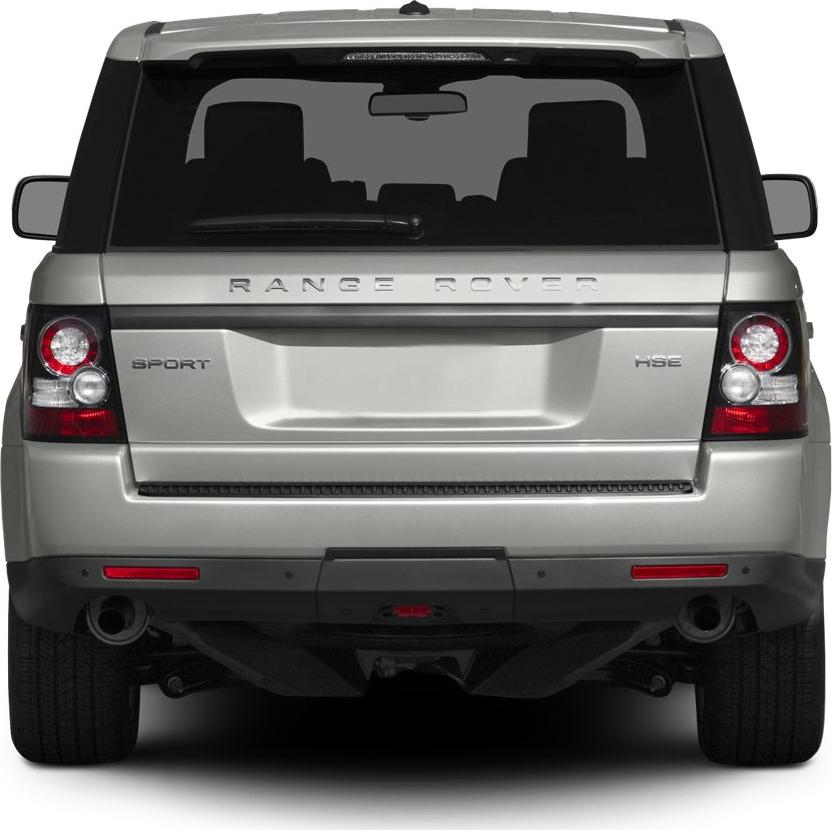 Rear view showing Range Rover Sport distinctive tailgate and dual exhausts