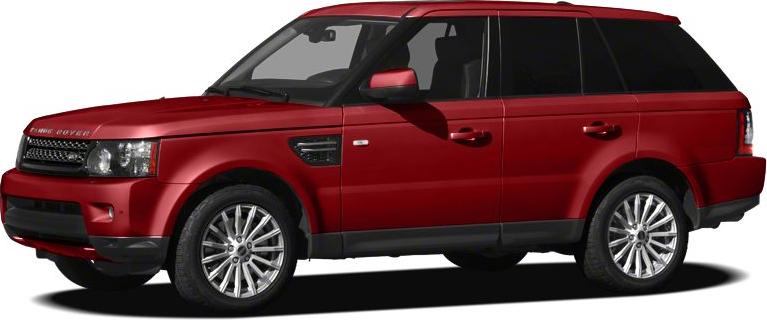 Side view of red SUV with alloy wheels and black trim