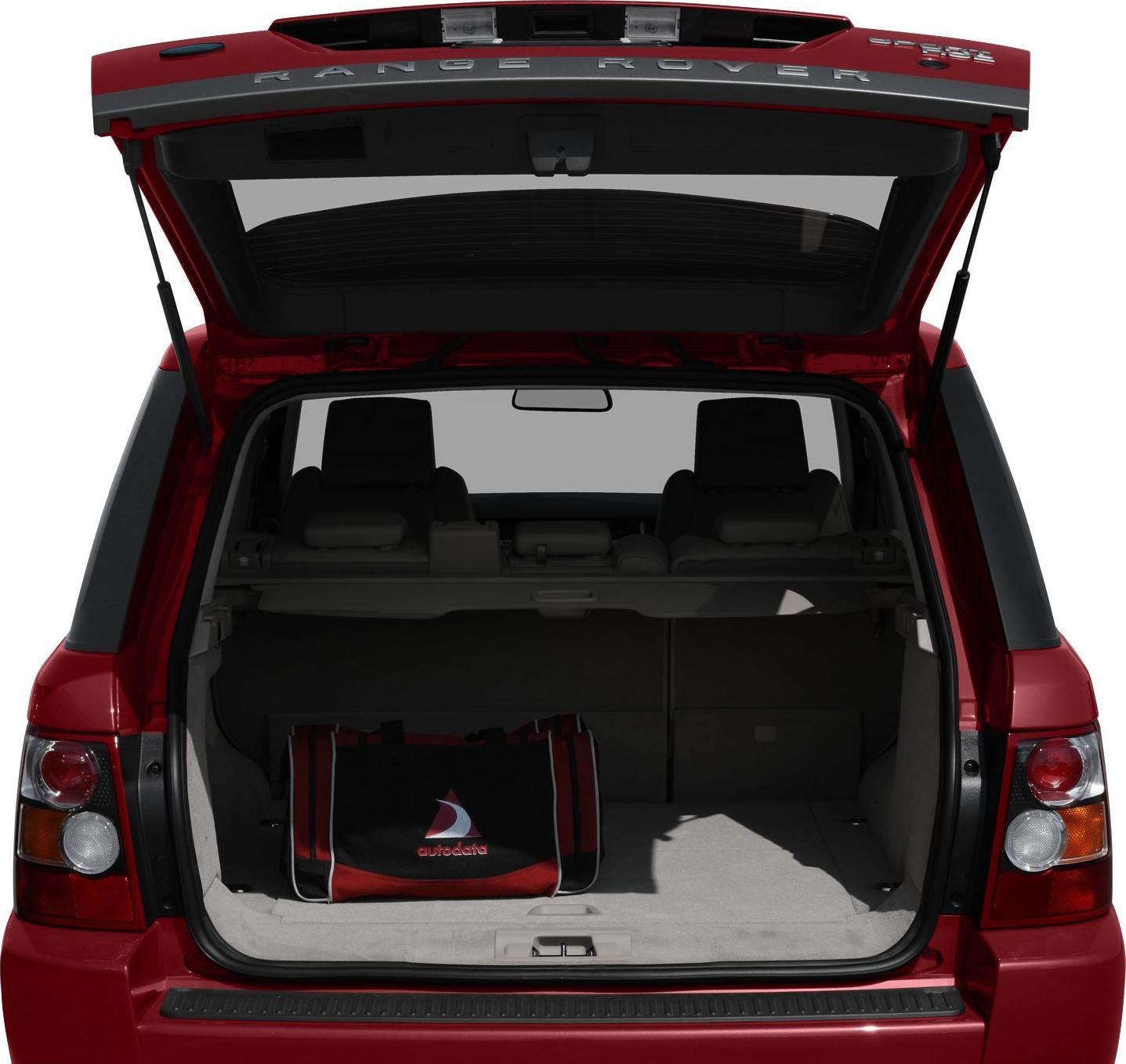 Open trunk interior with spacious cargo area and rear seat headrests.