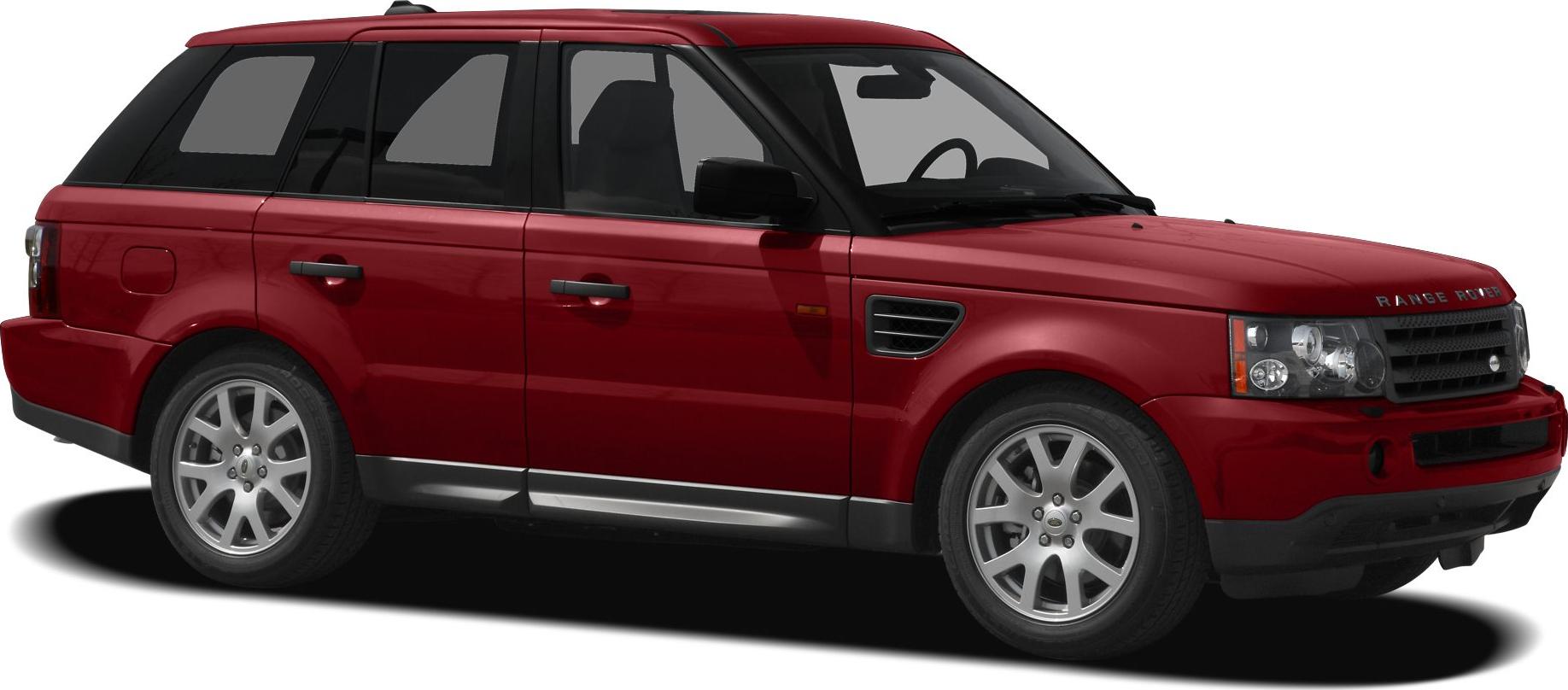 Red SUV with front-side view, alloy wheels, and side vent