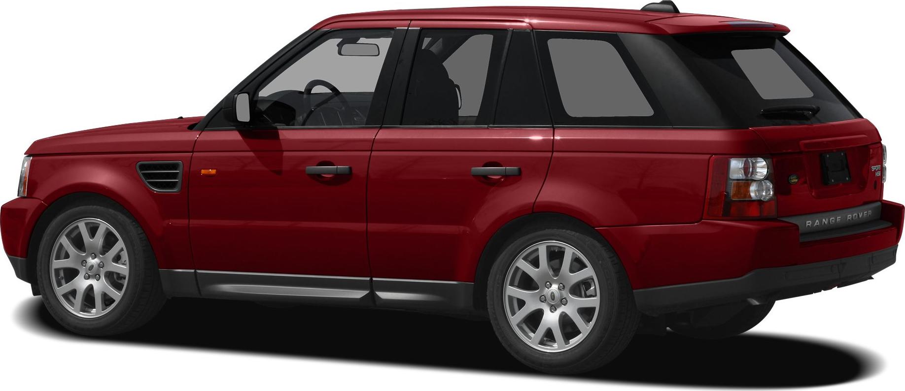 Red SUV side view with alloy wheels