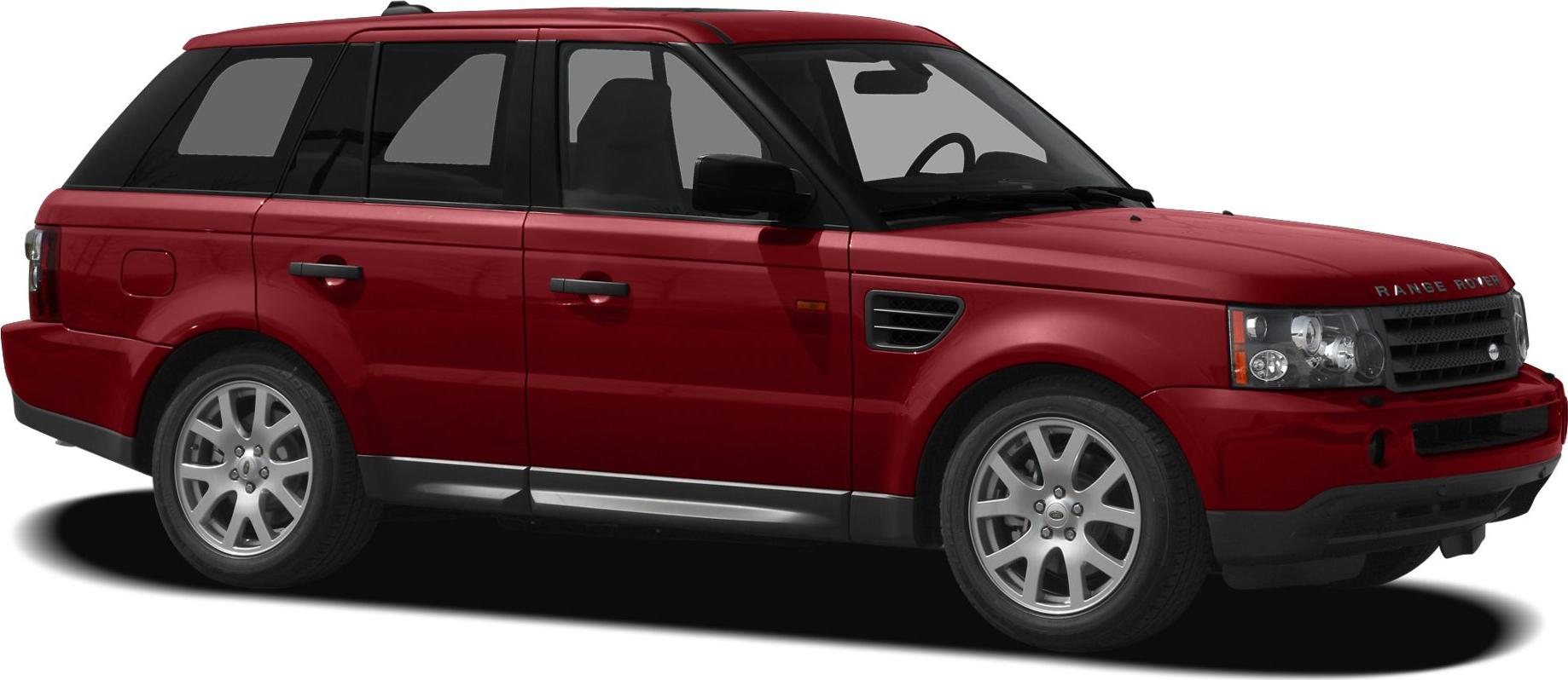 Side view of 4-door SUV with alloy wheels in red