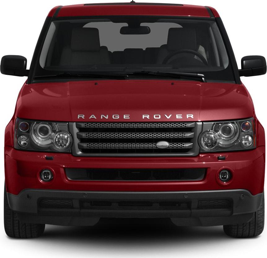 Front view with grille and dual round headlights