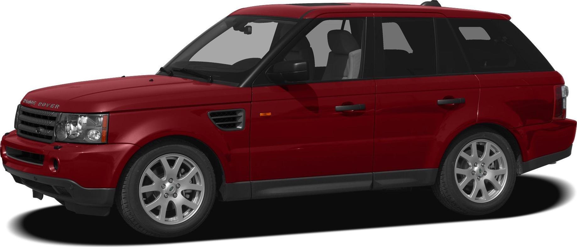 Red SUV side profile with alloy wheels and black trim