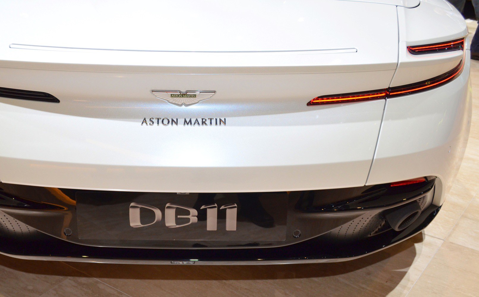 Rear view showing distinctive taillights and badge