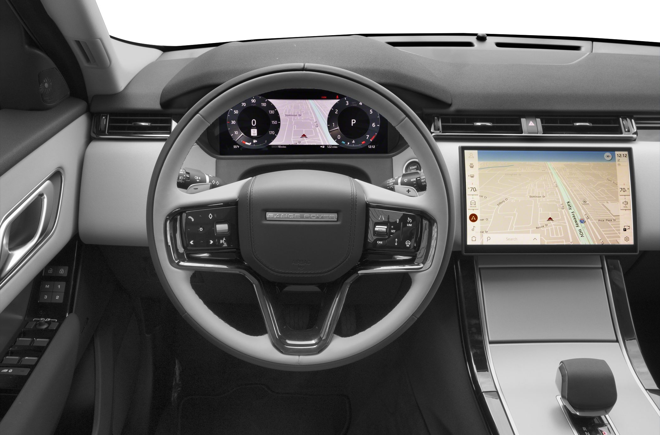 Digital instrument cluster and large infotainment touchscreen